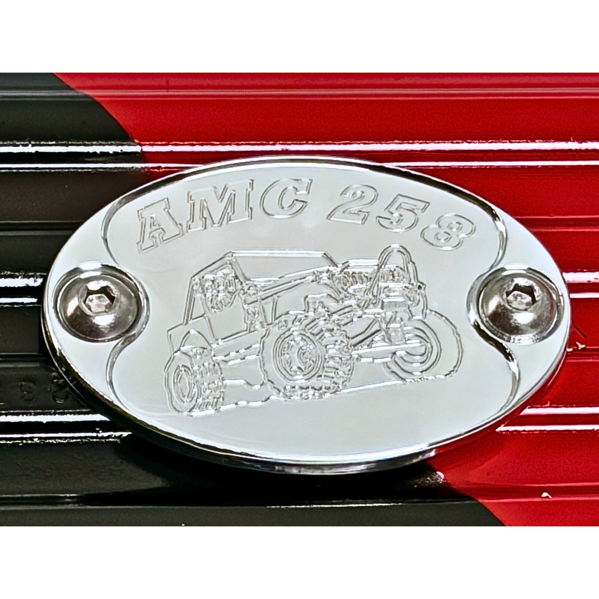 Mad4Metal Jeep 258 Billet Aluminum Badge Valve Cover Engine USA