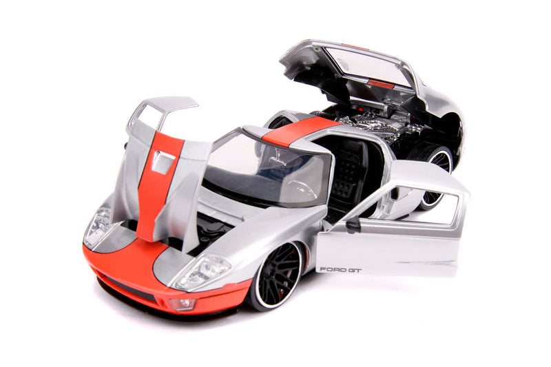 Jada Toys Bigtime Muscle 2005 Ford GT Silver Die Cast Car Item 31324 1:24