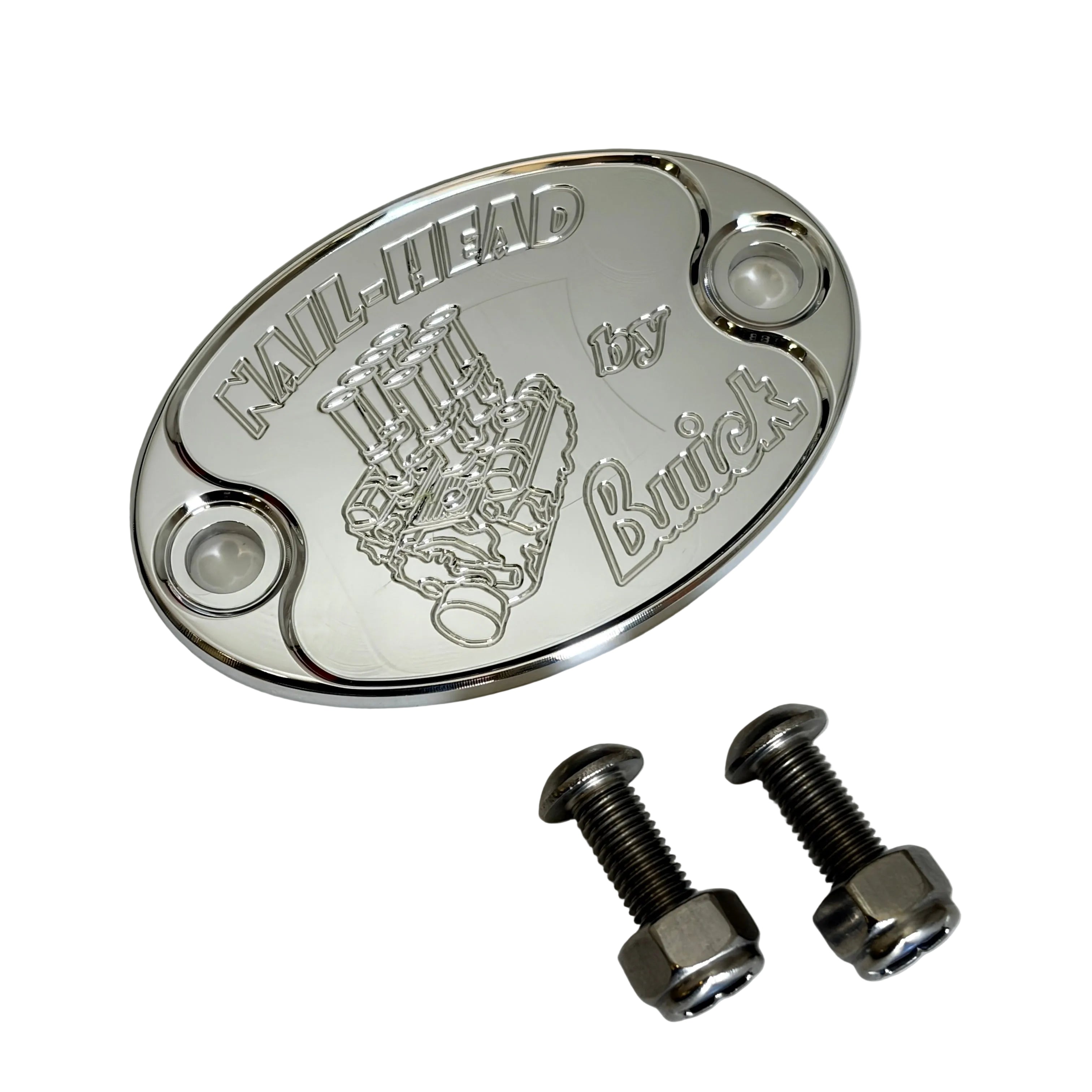 Mad4Metal Buick Nailhead Hilborn Injected Billet Aluminum Badge USA