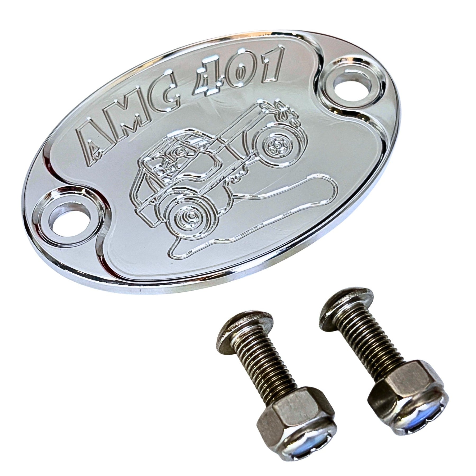 Mad4Metal Jeep CJ5 CJ7 AMC 401 Billet Aluminum Badge CNC USA