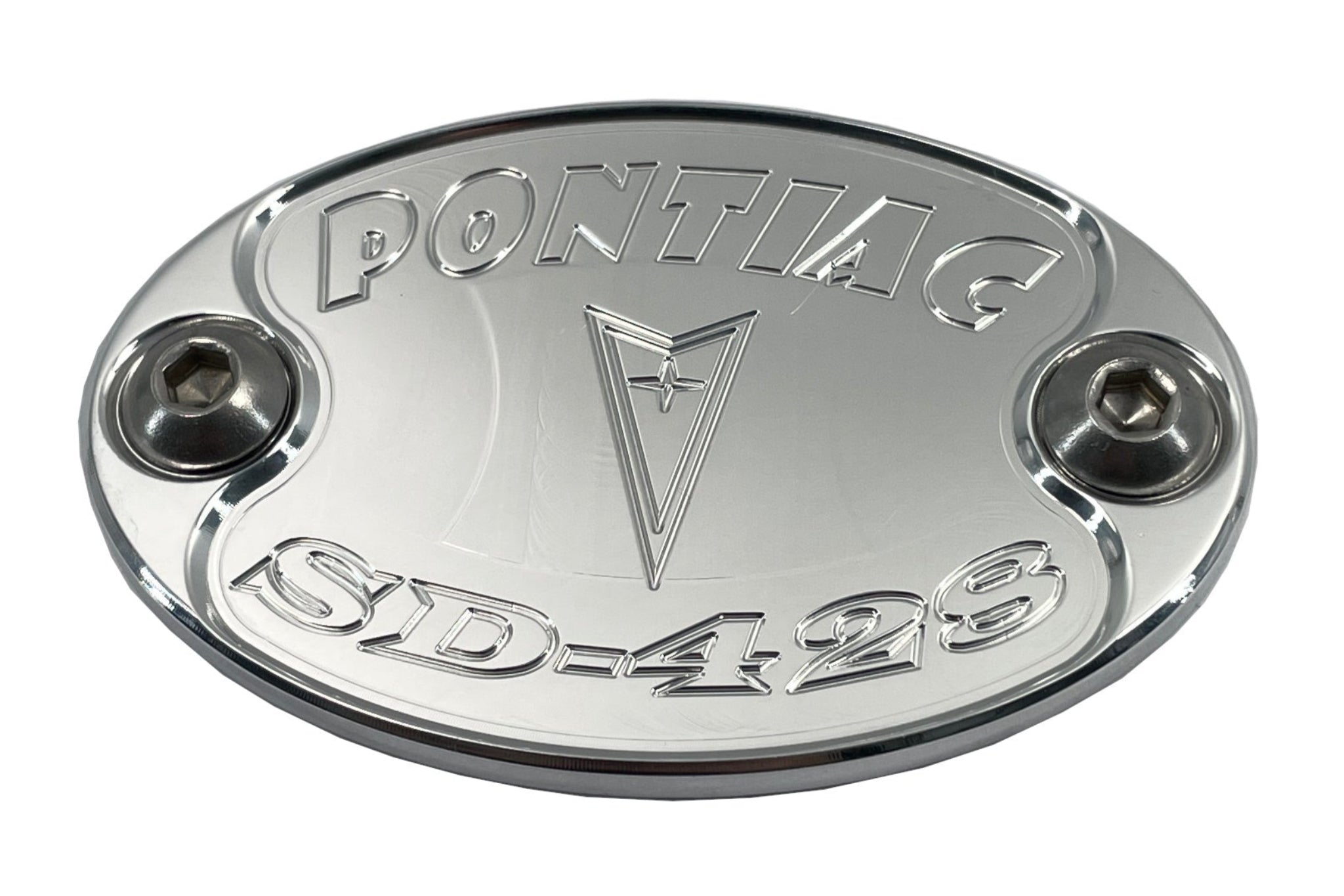 Mad4Metal Pontiac 428 Super Duty Billet Aluminum Badge Valve Cover USA