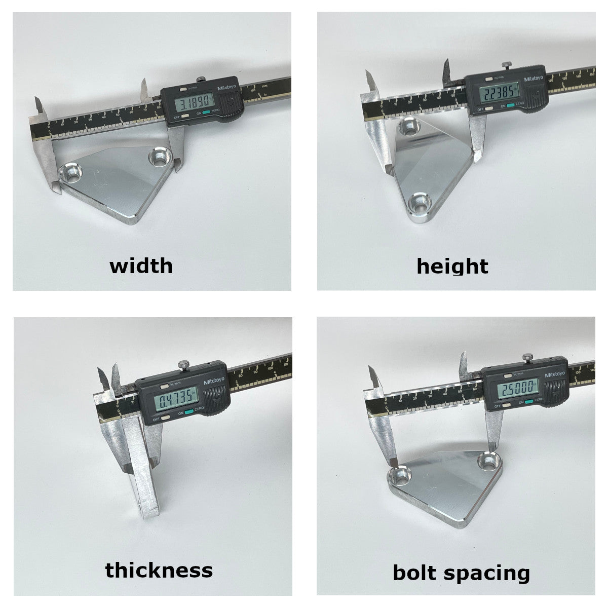 EGR-5011 Chevrolet TBI era caliper measurements showing precise dimensions for 1987-2002 350 Silverado C1500 engine rebuilds