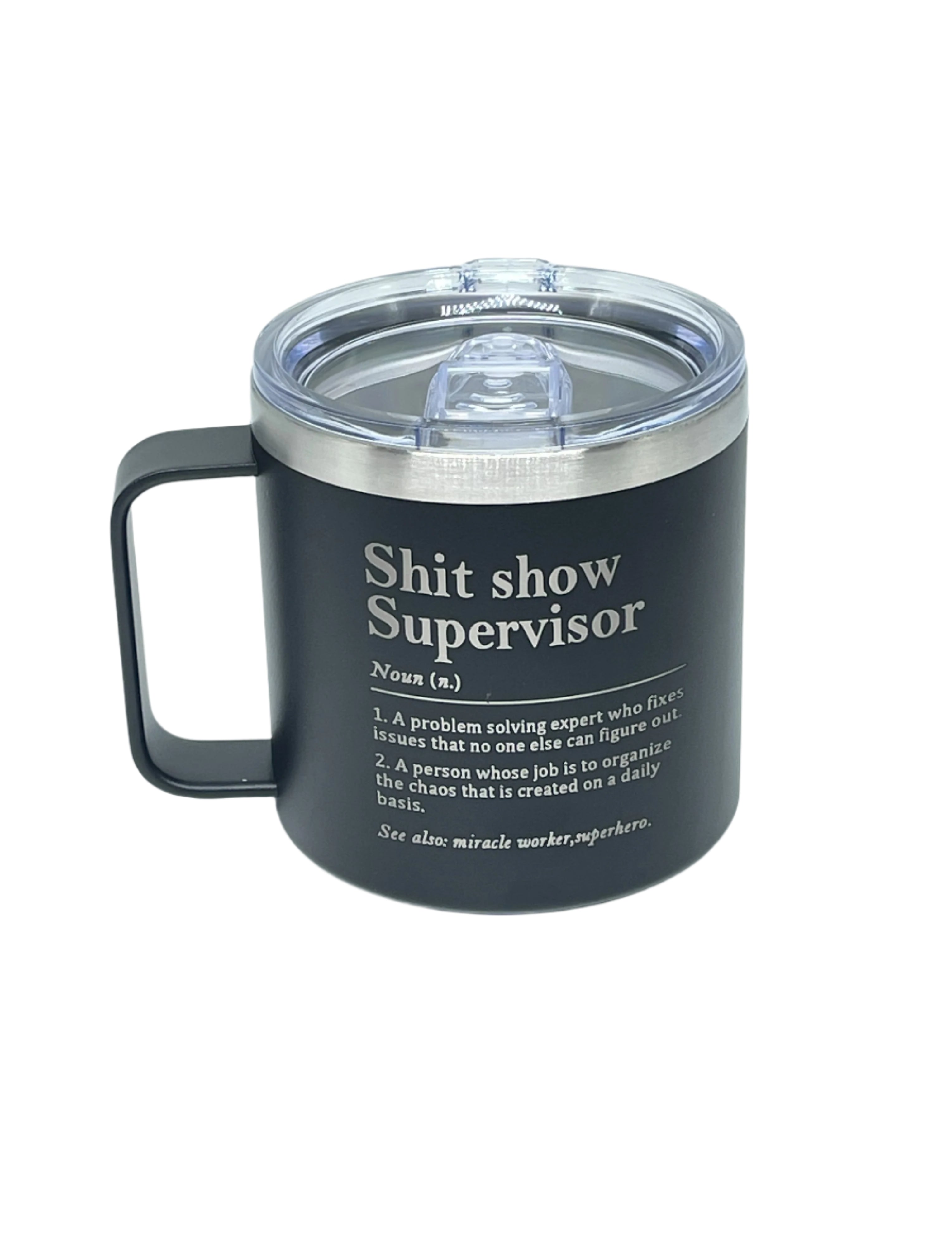 14Oz Vacuum Insulated Stainless Steel Coffee Mug with Lid - Hot Cold Drink Cup