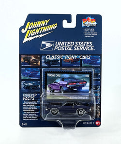 1970 Dodge Challenger RT Johnny Lightning R2 Purple USPS Die Cast Car 1:64