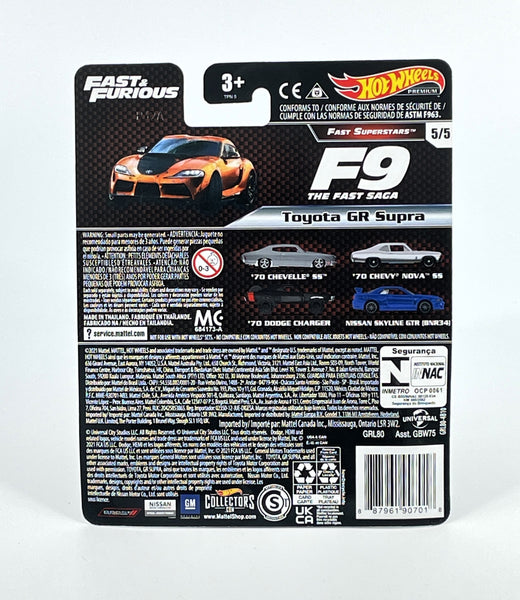 Fast & Furious Hot Wheels - 5/5 Toyota GR Supra - ToyShnip