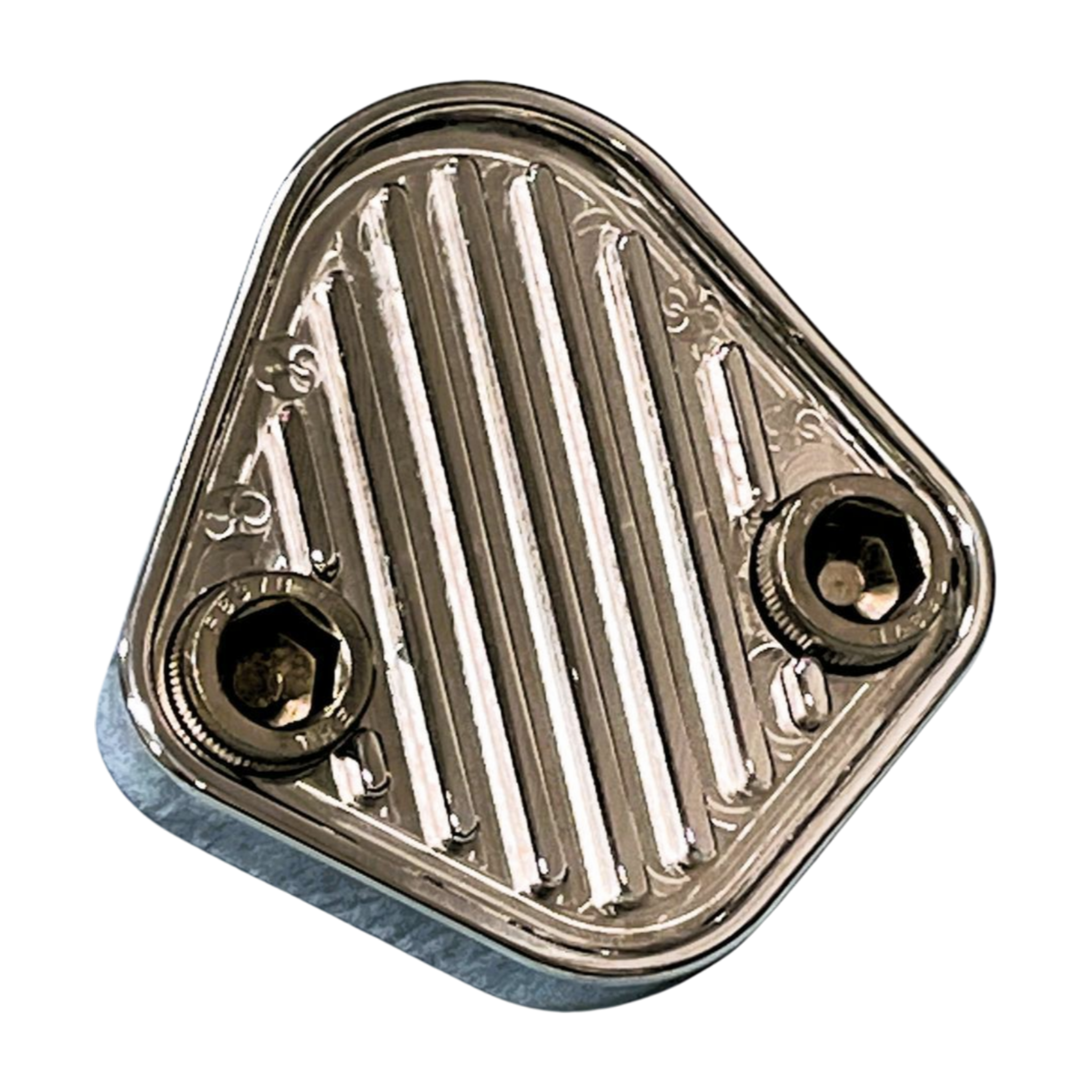 Finned AMC V8 fuel pump block off plate 304 360 390 401 CNC machined performance design