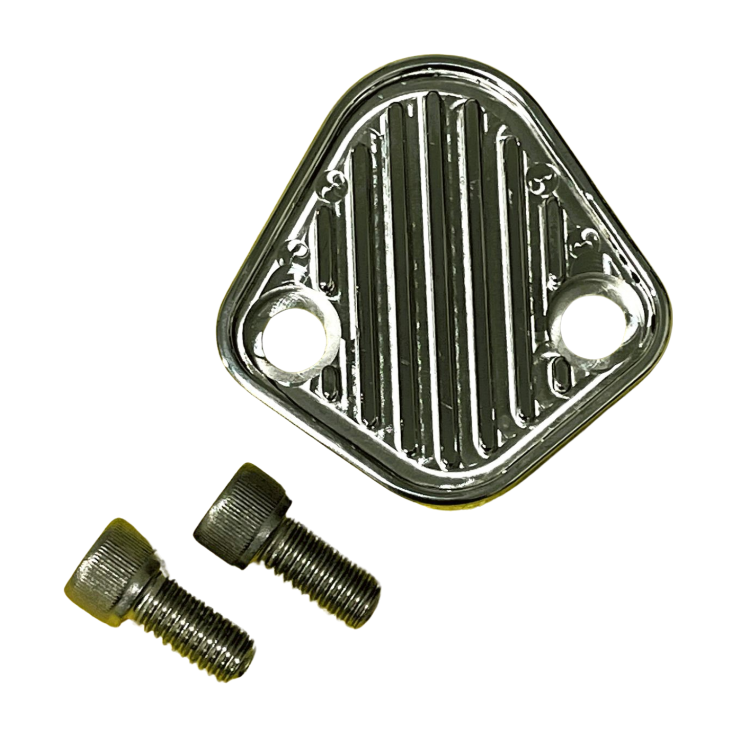 Finned block off plate precision CNC machined fins show quality polished finish AMC V8