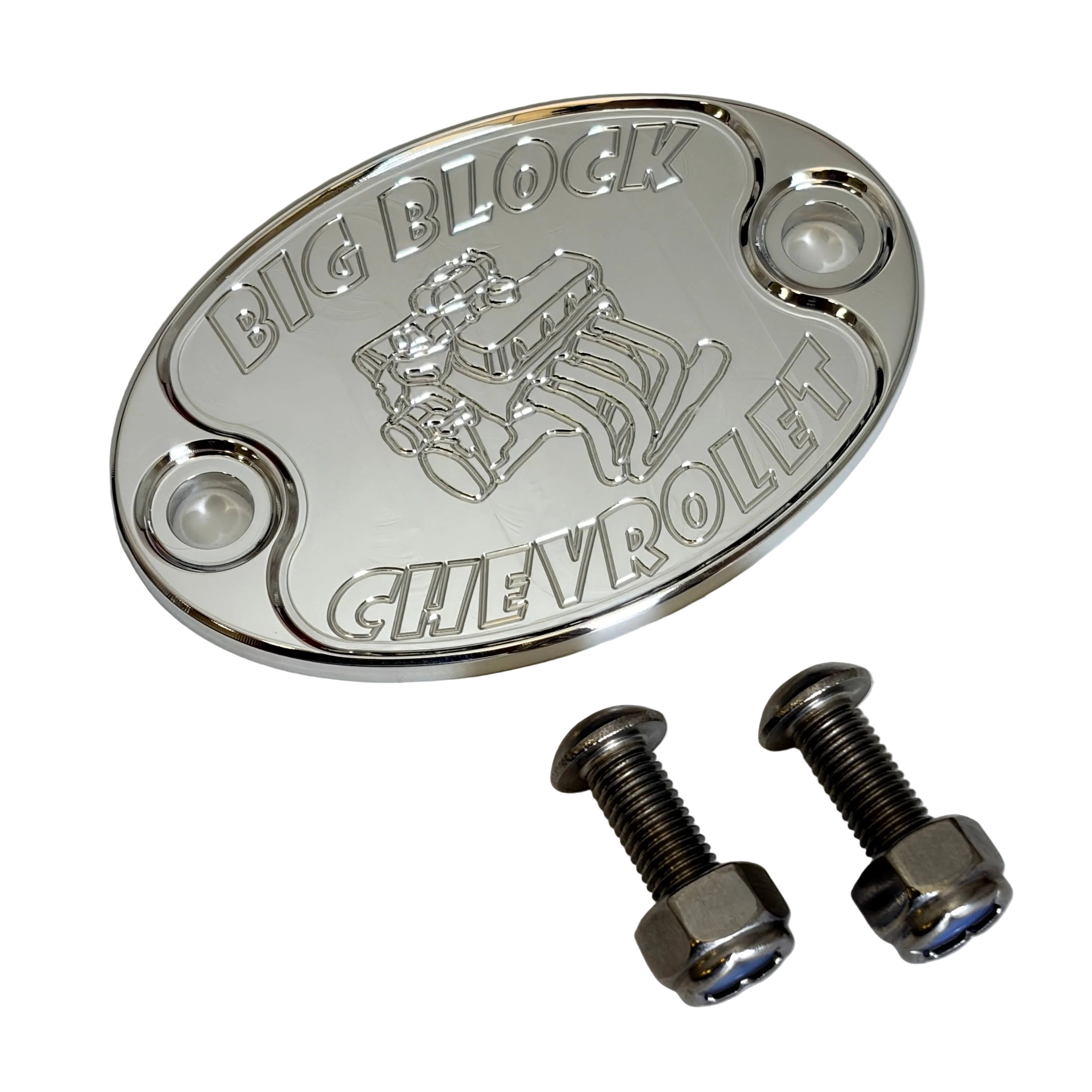 Mad4Metal Big Block Chevy Badge Billet Aluminum CNC Machined USA