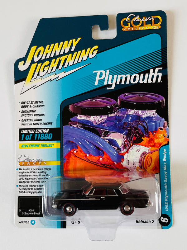 1962 Plymouth Savoy Max Wedge Johnny Lightning Black Die-Cast Car 1:64