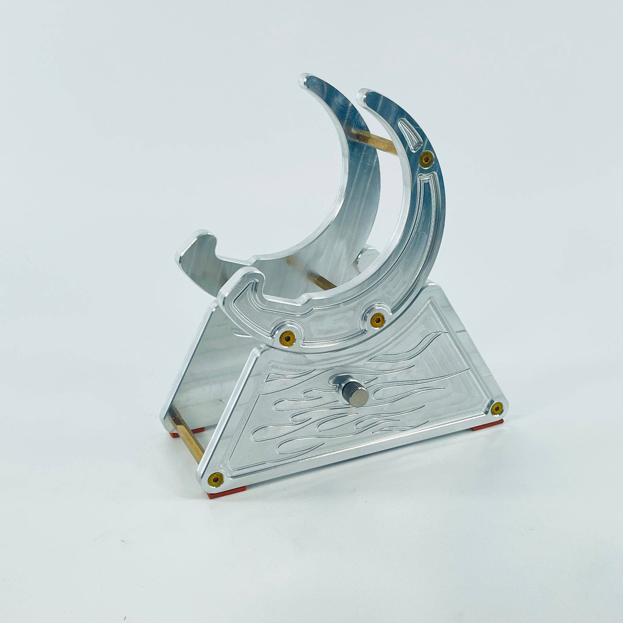 CNC Metal Phone Stand | Hot Rod Flames Design | Car Enthusiast Gift | Made in USA