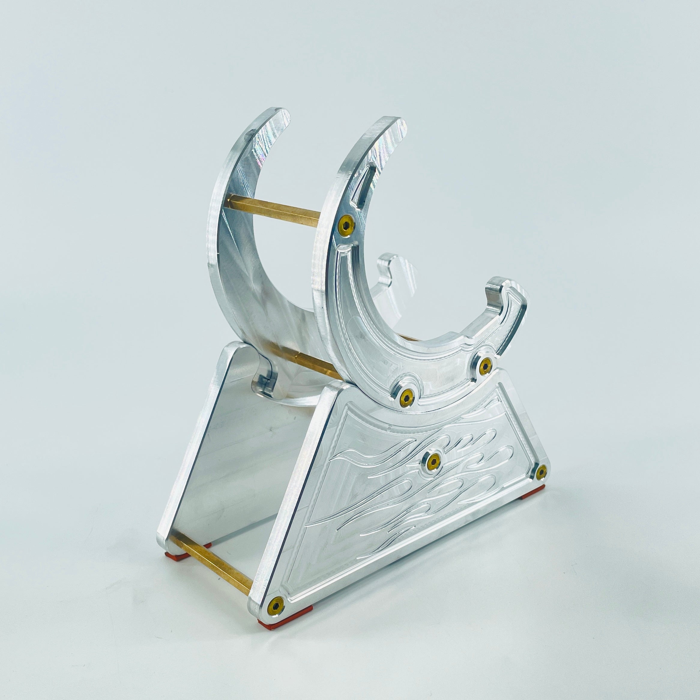 CNC Metal Phone Stand | Hot Rod Flames Design | Car Enthusiast Gift | Made in USA