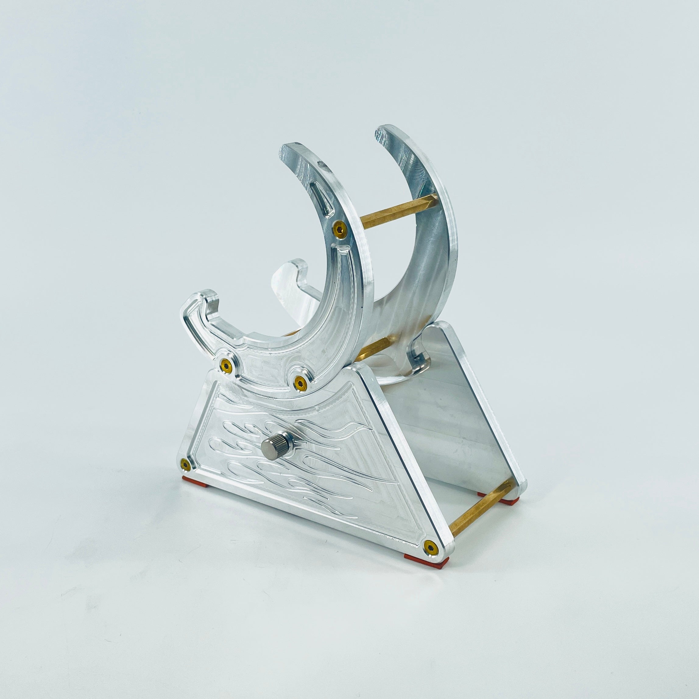 CNC Metal Phone Stand | Hot Rod Flames Design | Car Enthusiast Gift | Made in USA