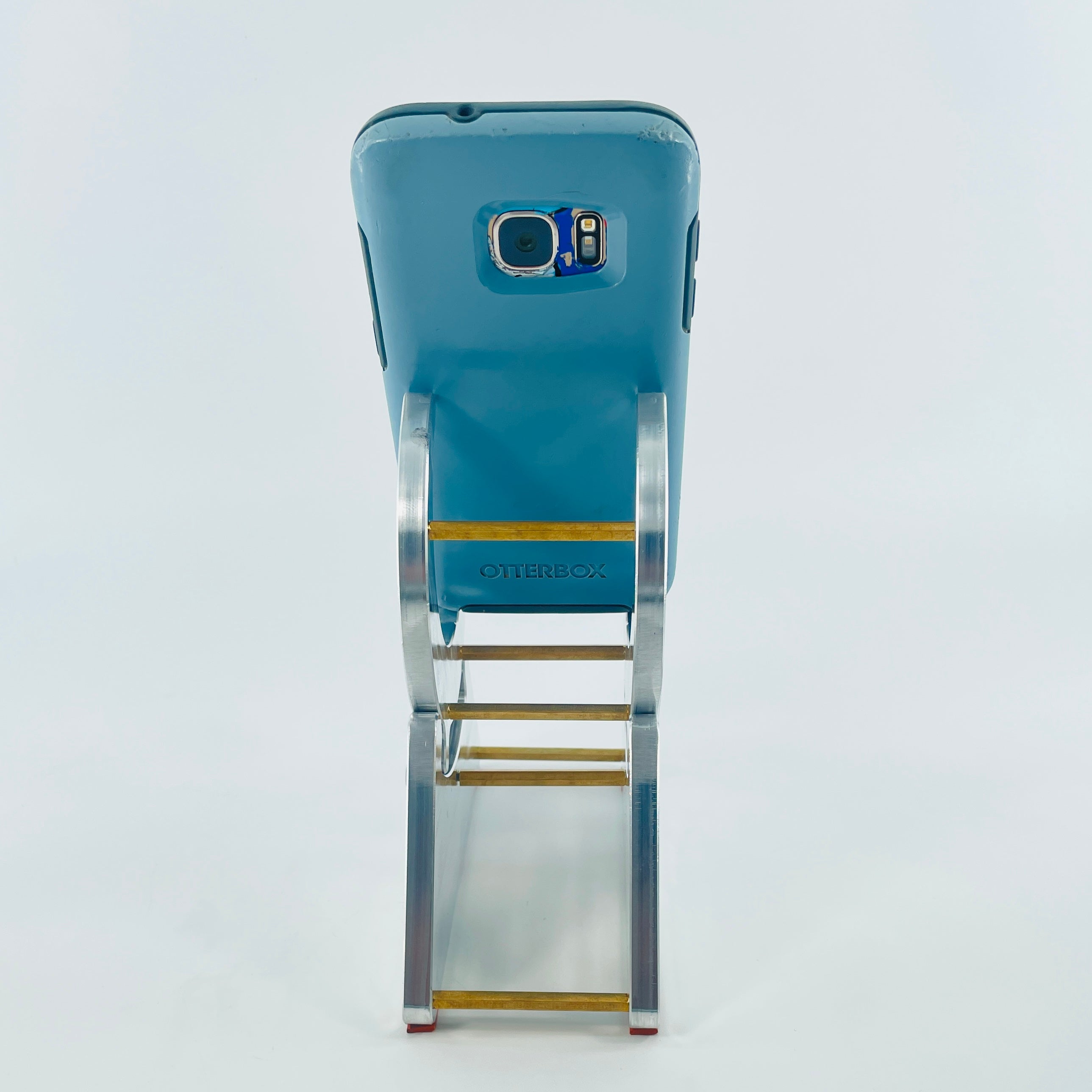 CNC Metal Phone Stand | Hot Rod Flames Design | Car Enthusiast Gift | Made in USA