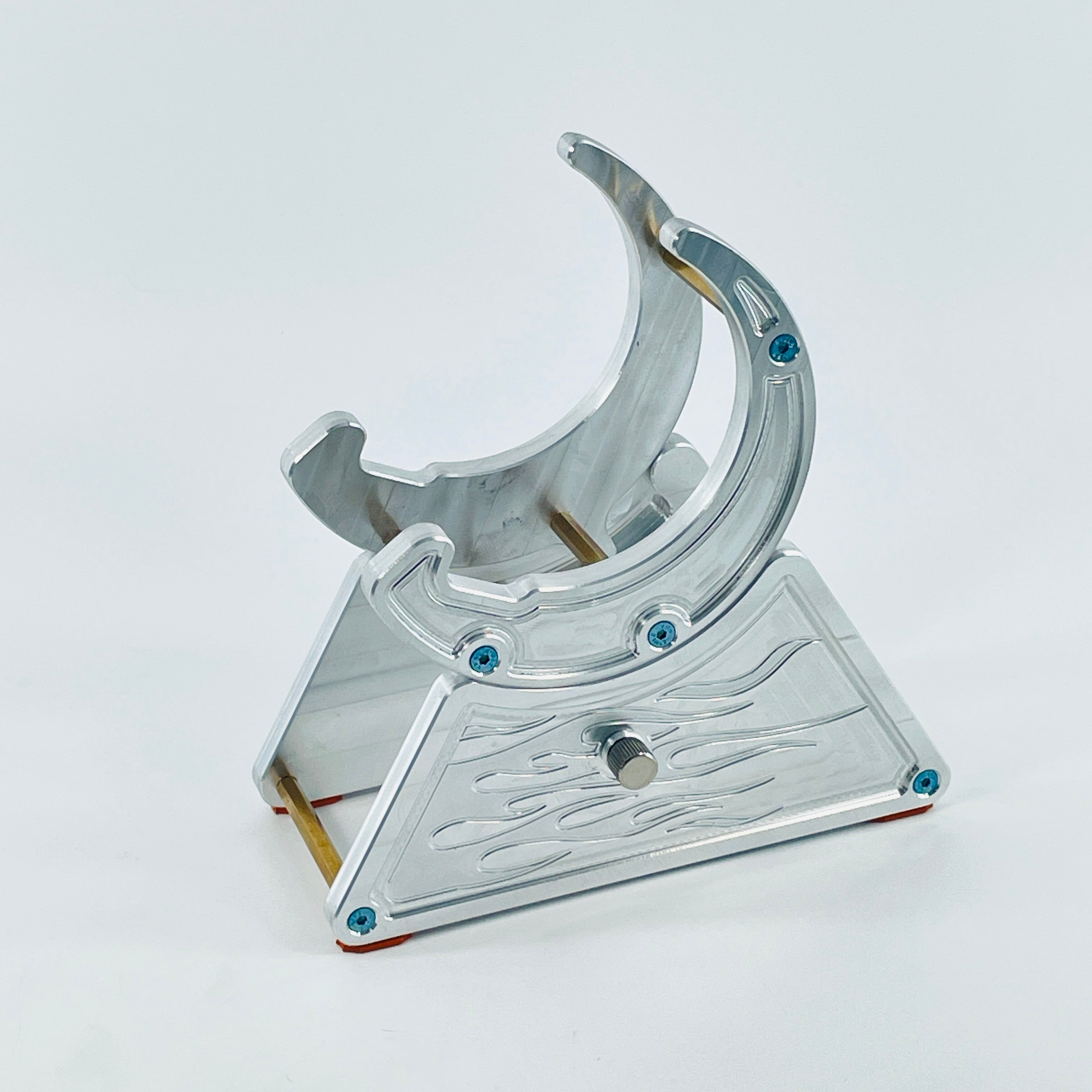 CNC Metal Phone Stand | Hot Rod Flames Design | Car Enthusiast Gift | Made in USA