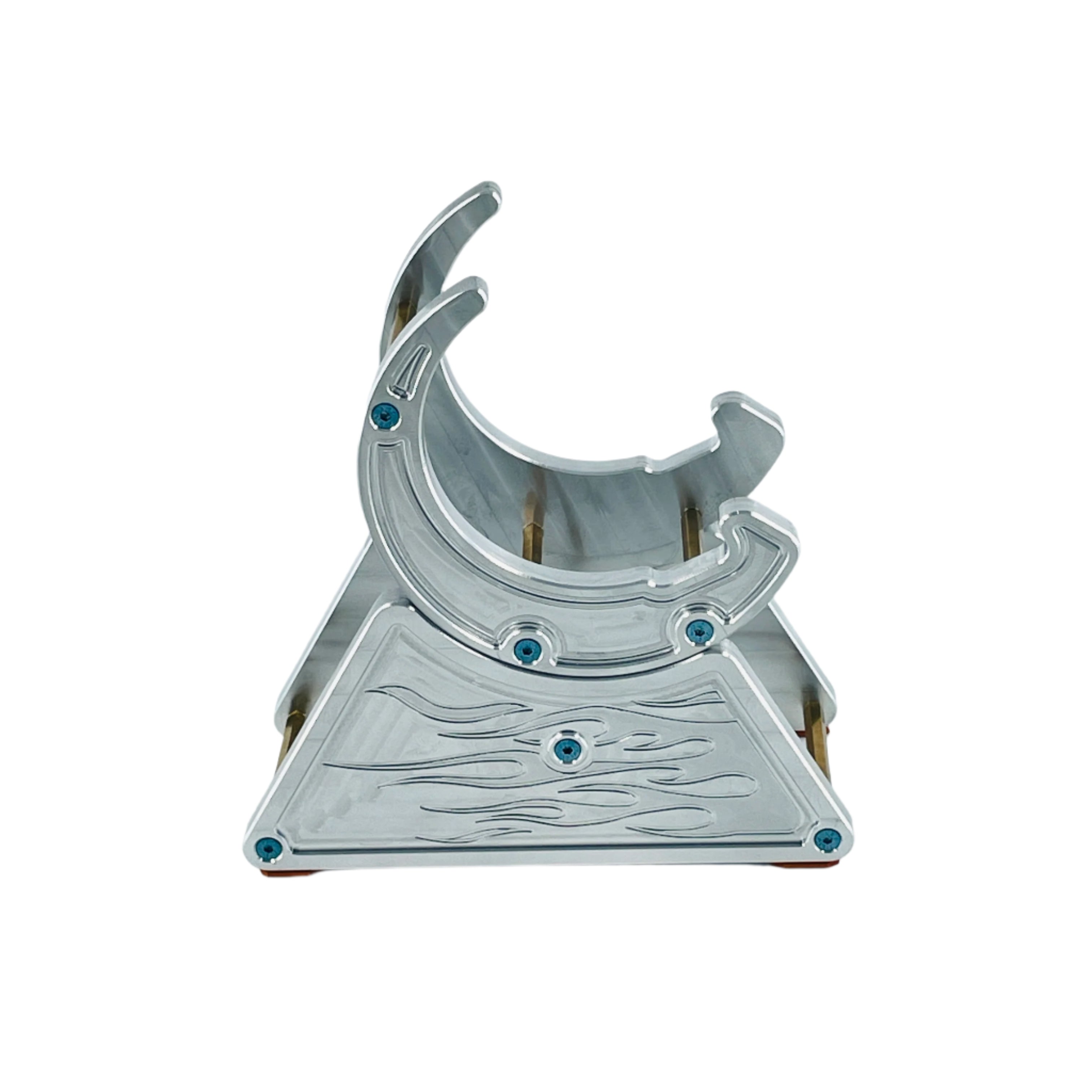 CNC Metal Phone Stand | Hot Rod Flames Design | Car Enthusiast Gift | Made in USA