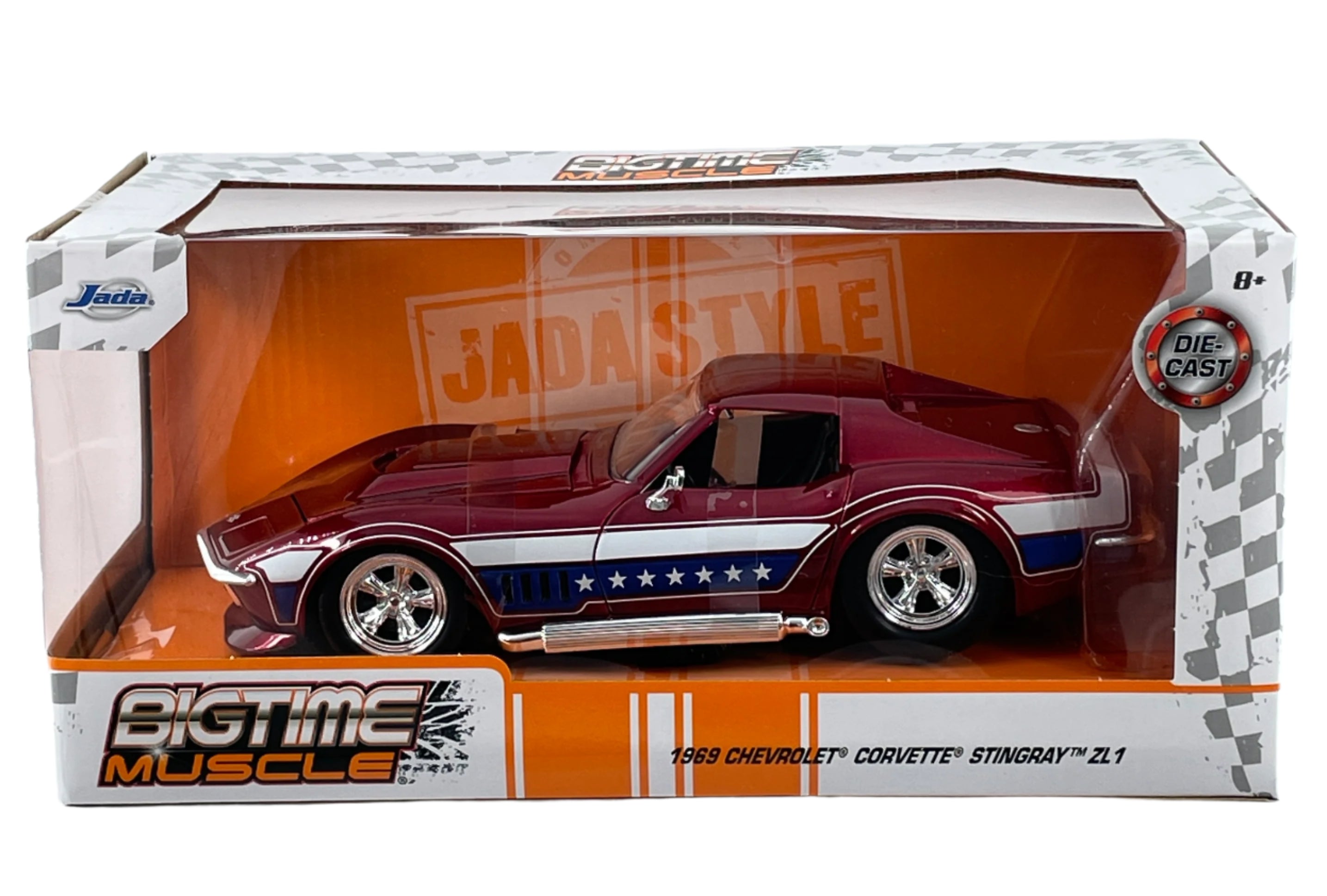 Jada Toys 1:24 Scale Die-Cast 1969 Chevrolet Corvette Stingray ZL1 |Mad4Metal