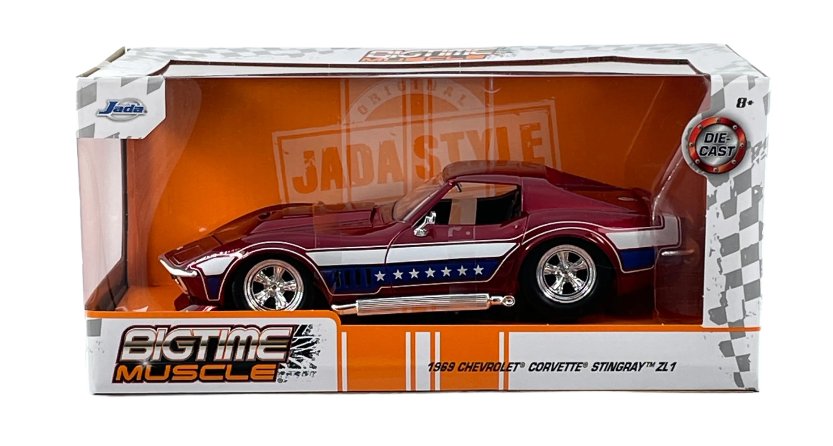 Jada Toys 1:24 Scale Die-Cast 1969 Chevrolet Corvette Stingray ZL1 |Mad4Metal