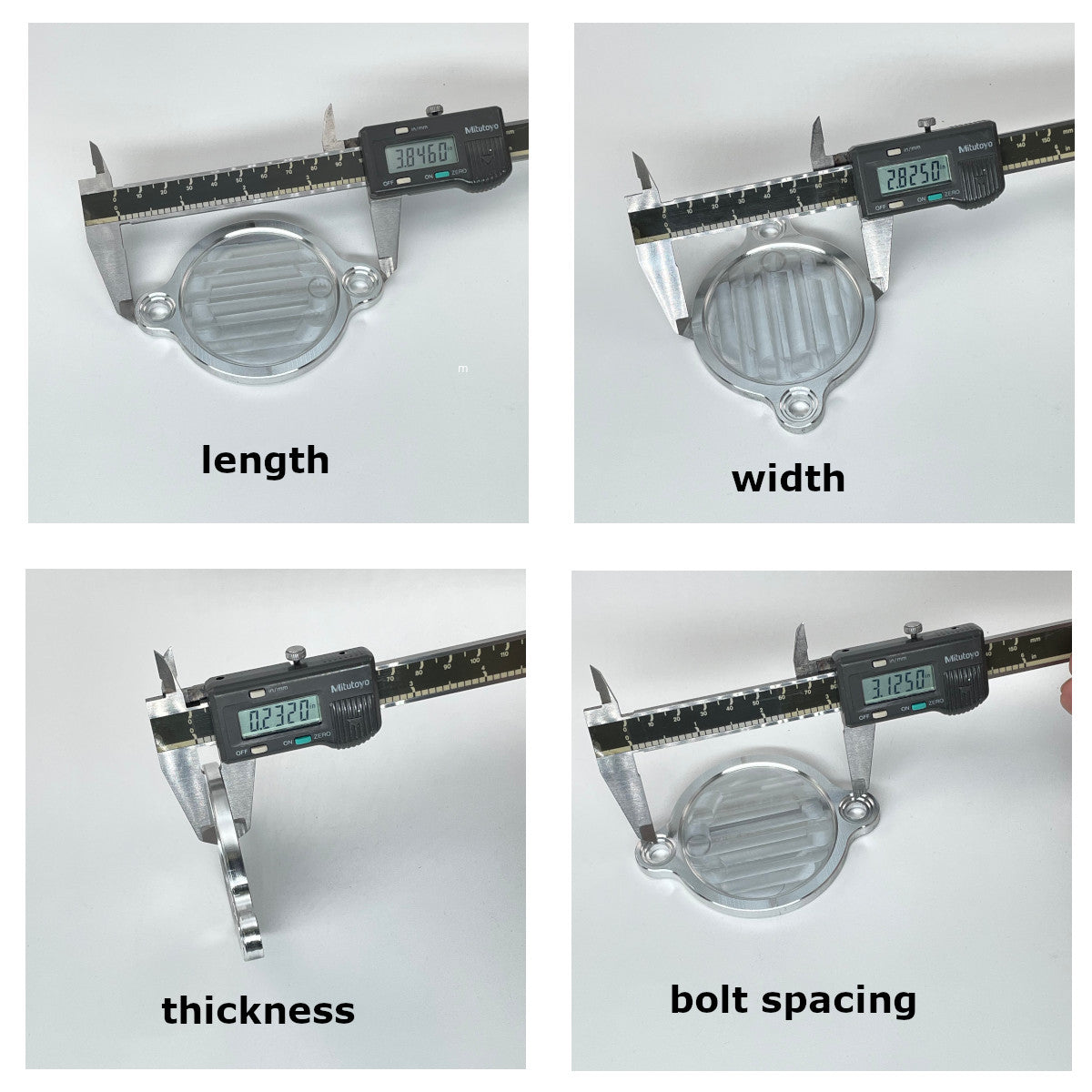 Intake manifold breather plate precise caliper measurements Ford FE 352 360 390 427 428 dimensions specifications