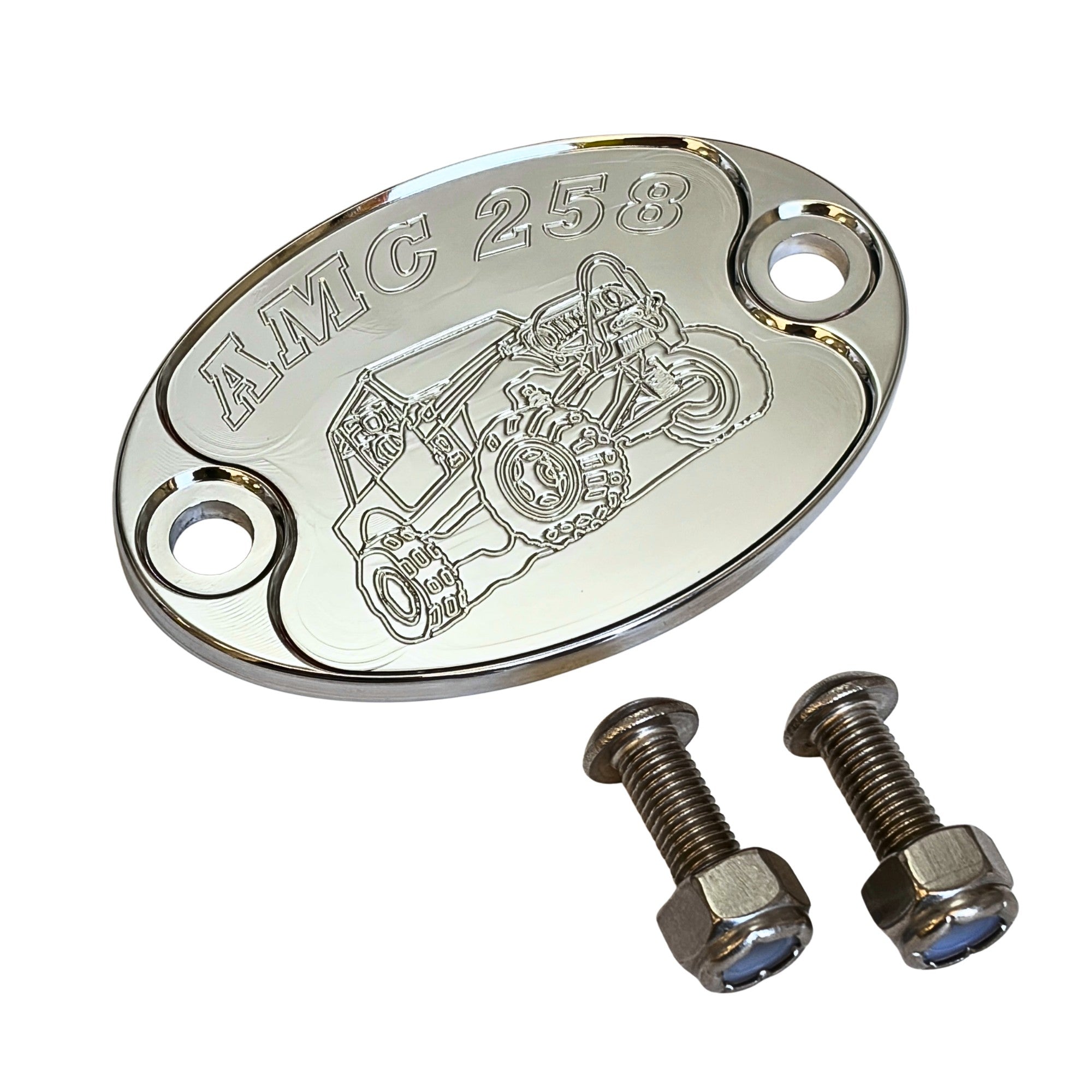 Mad4Metal Jeep 258 Billet Aluminum Badge Valve Cover Engine USA