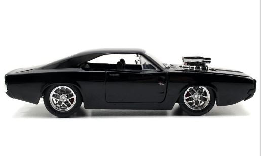 Jada Toys Fast & Furious Dom's Dodge Charger R/T, Gloss Black Item 97059 1:24