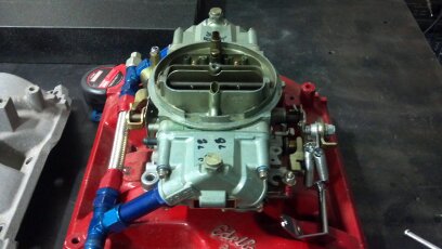 Carburetor Spacer Adapter 455 Buick Edelbrock B4B Intake to Holley Stage1