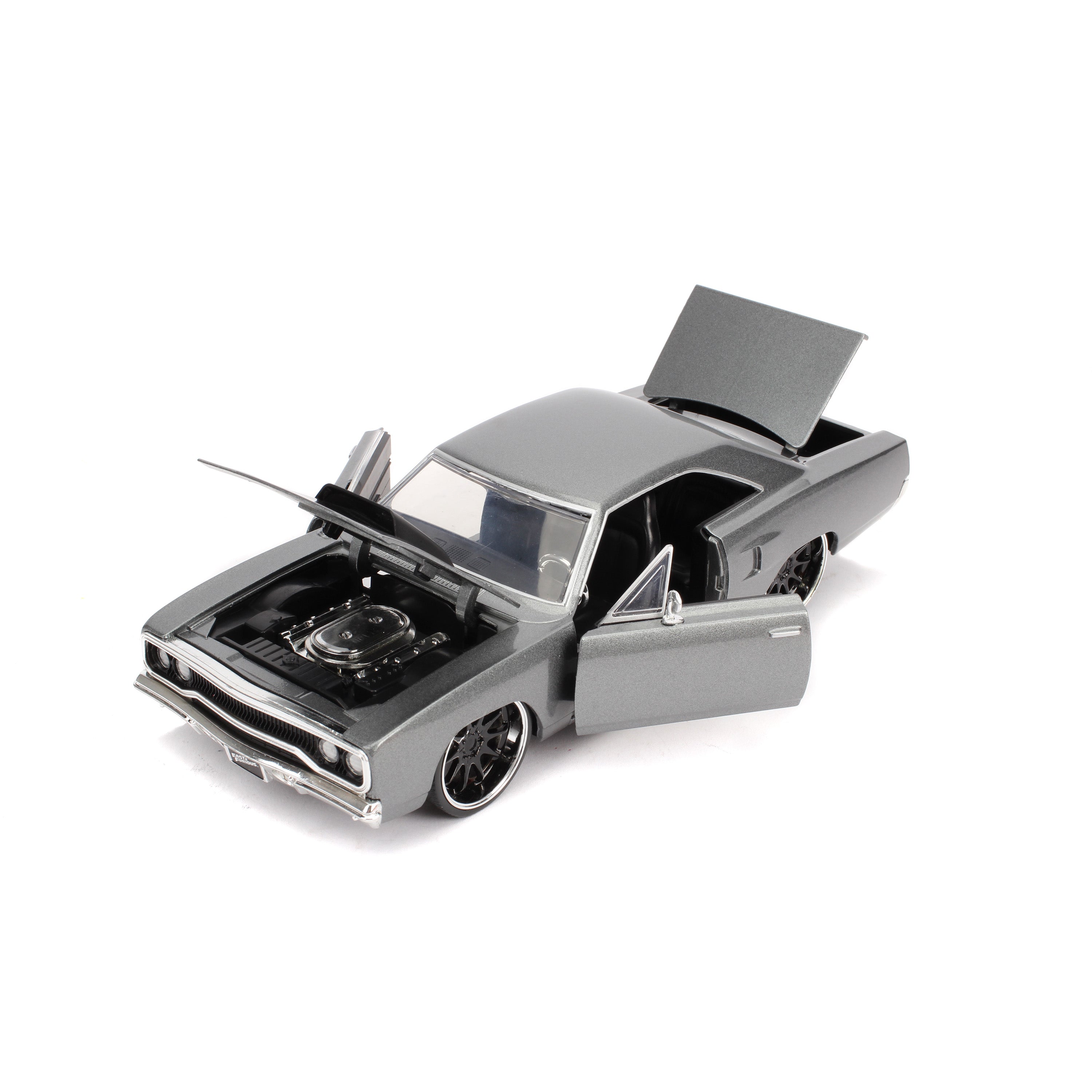 Jada Toys Fast & Furious Doms Plymouth Road Runner Gunmetal Gray #30745 1:24