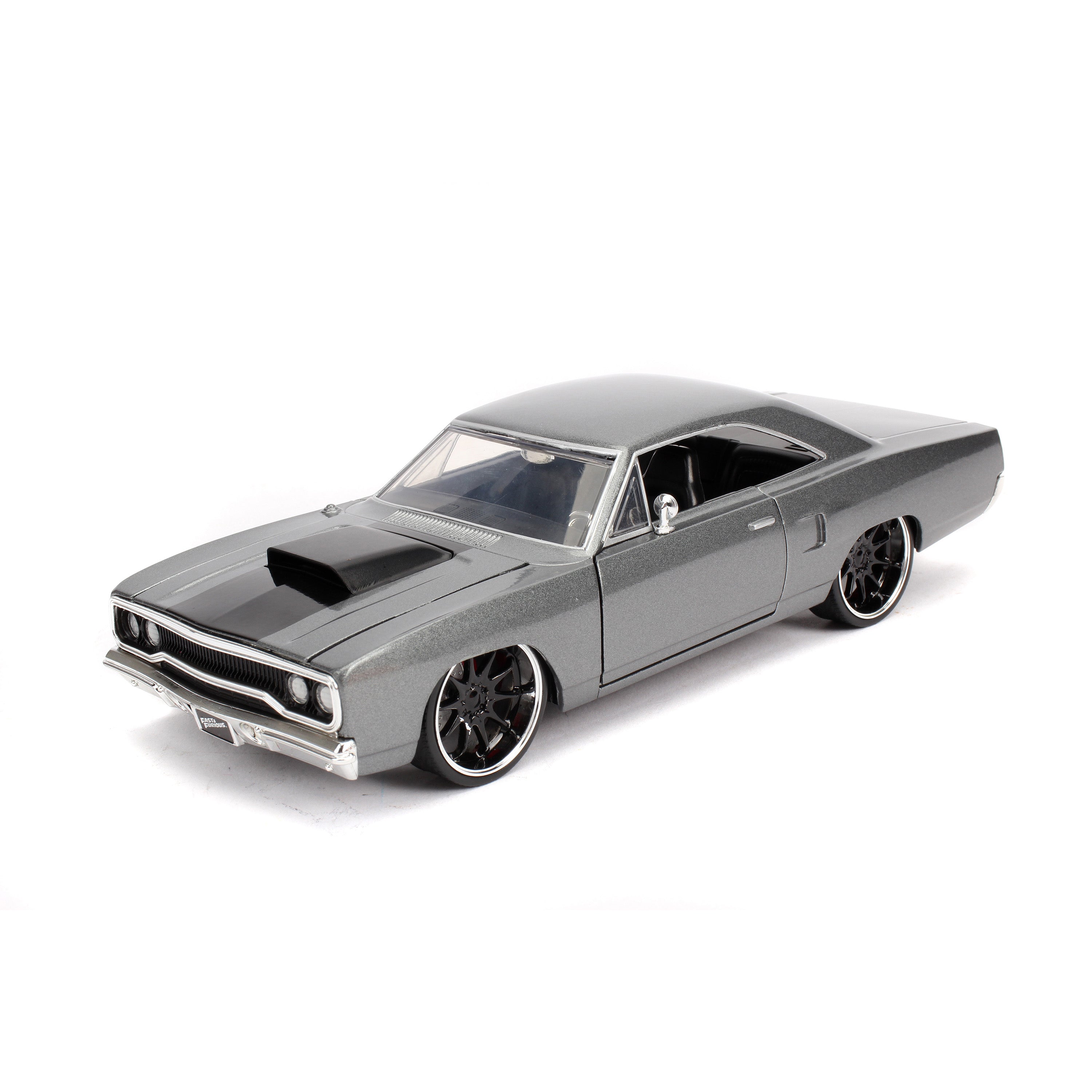 Jada Toys Fast & Furious Doms Plymouth Road Runner Gunmetal Gray #30745 1:24
