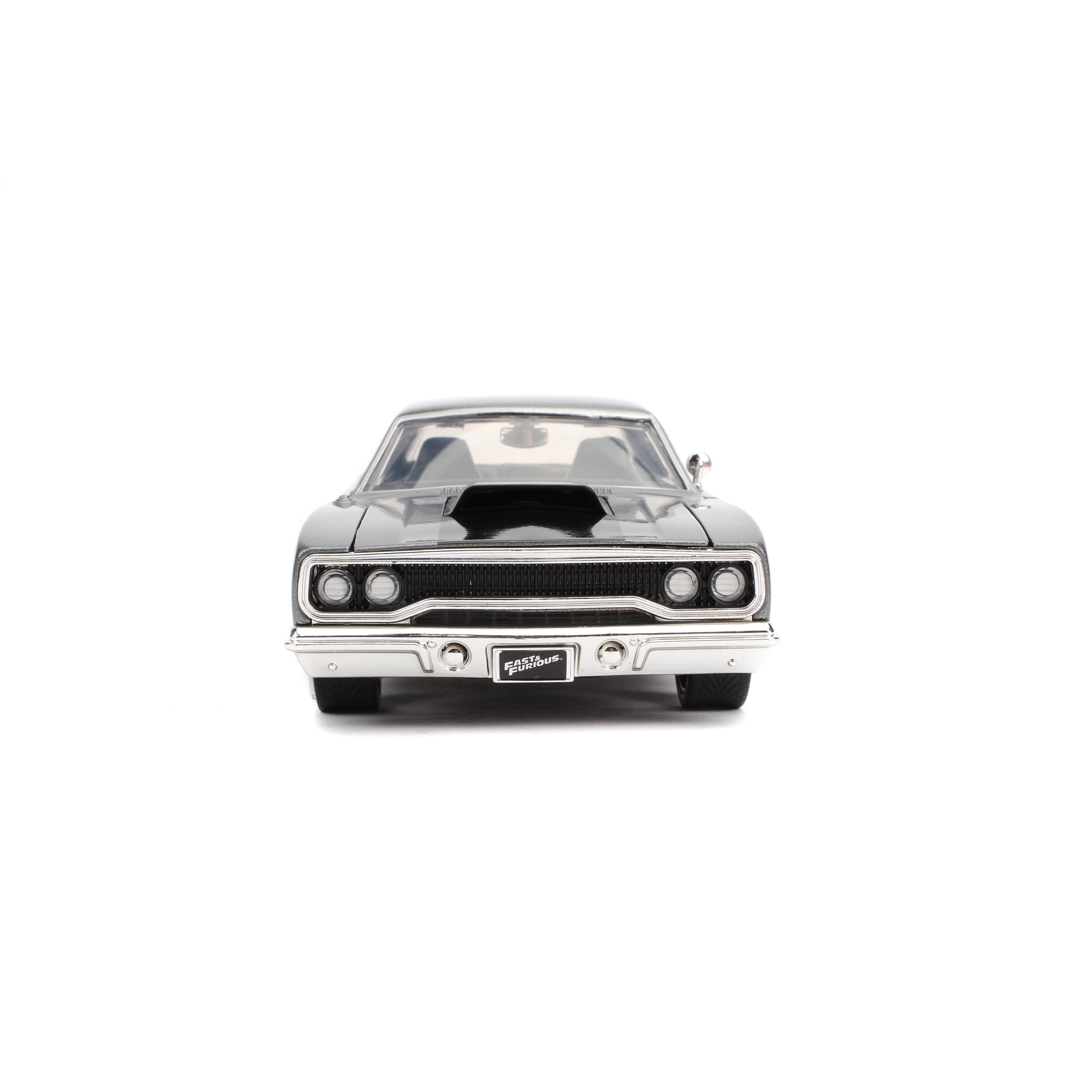 Jada Toys Fast & Furious Doms Plymouth Road Runner Gunmetal Gray #30745 1:24