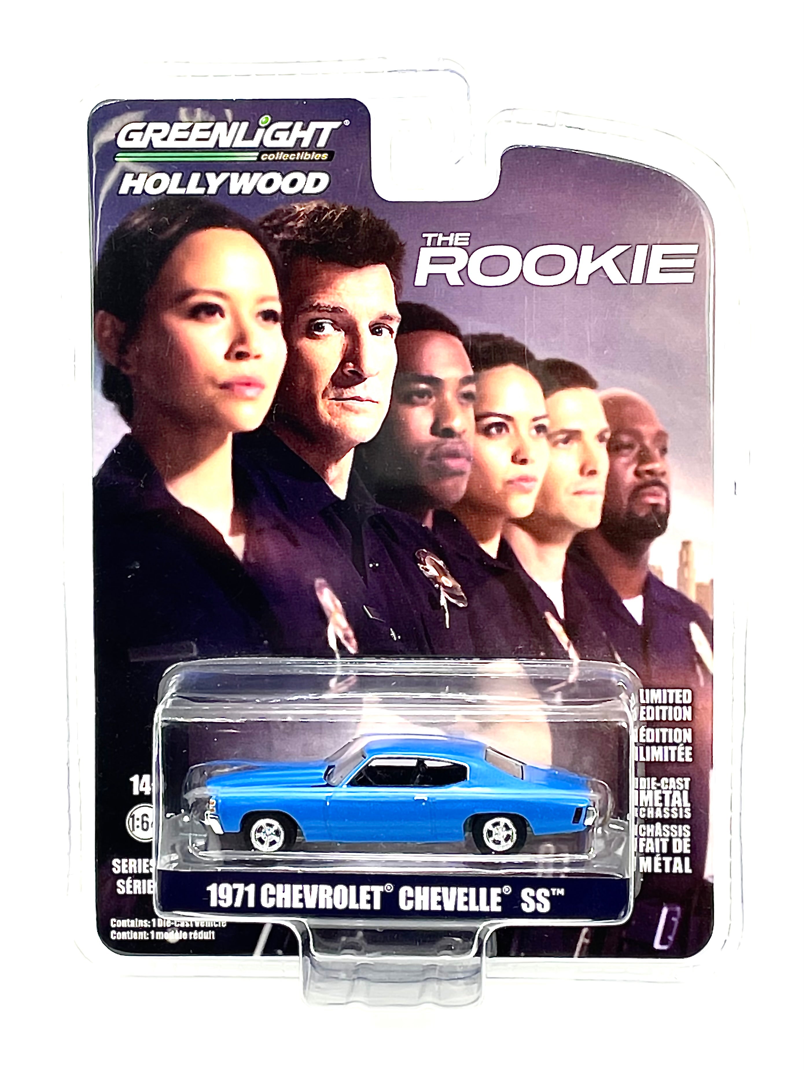 1971 Chevrolet Chevelle SS Greenlight Blue Hollywood The Rookie Limited Edition 1:64