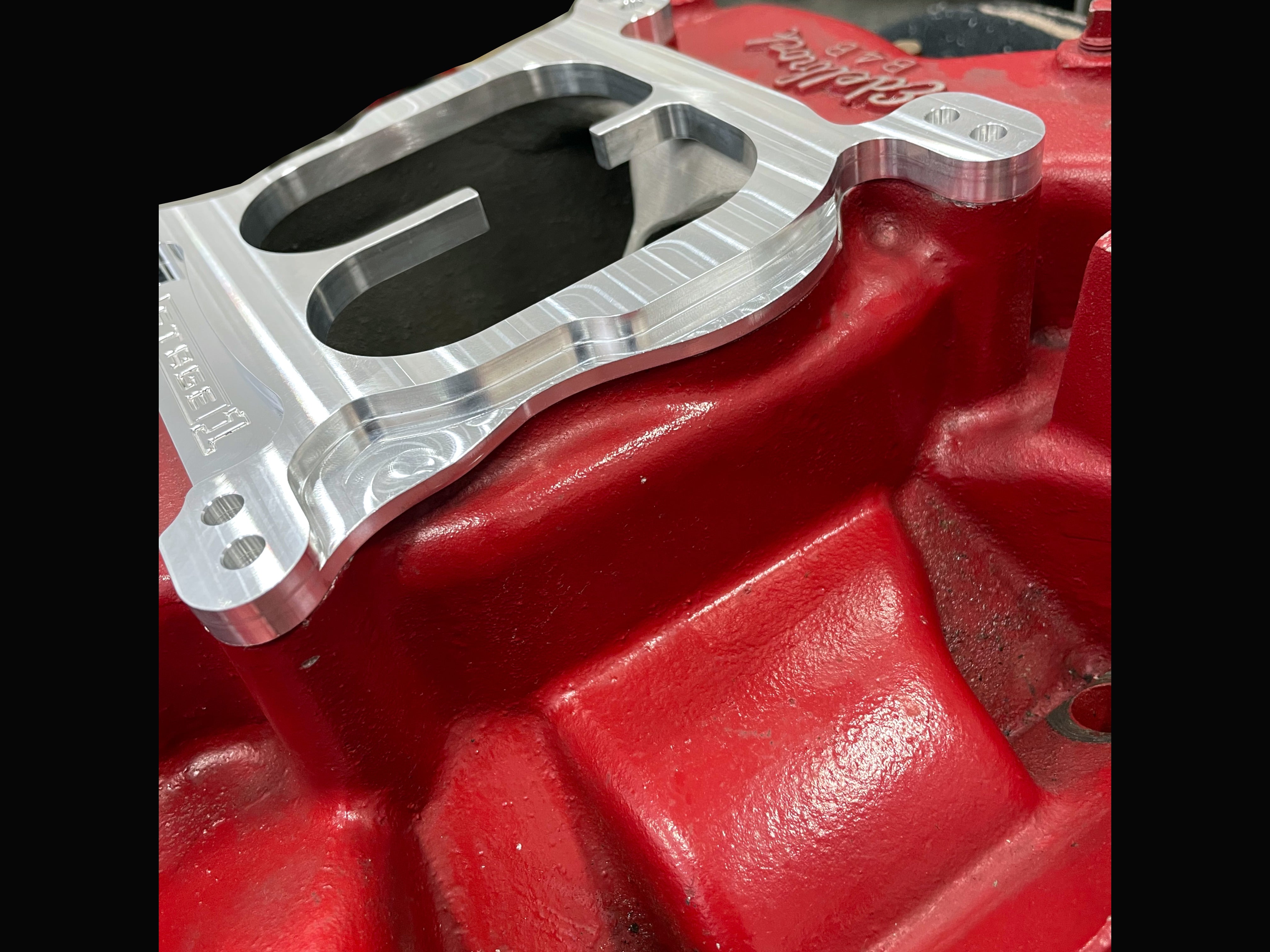 Carburetor Spacer Adapter 455 Buick Edelbrock B4B Intake to Holley Stage1