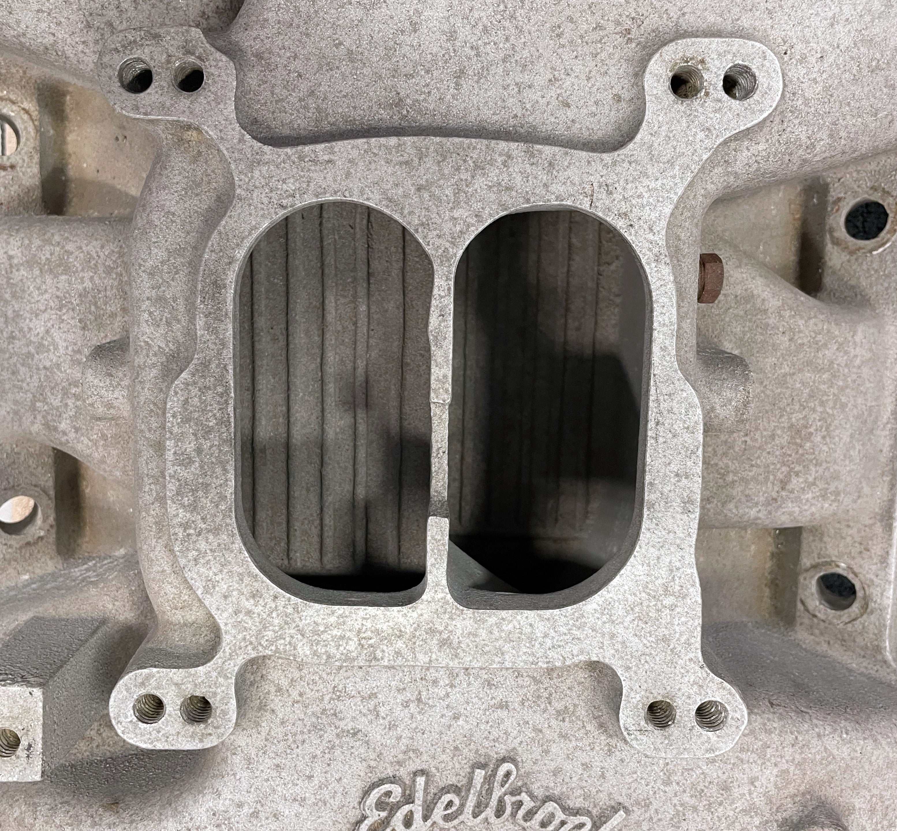 Carburetor Spacer Adapter 455 Buick Edelbrock B4B Intake to Holley Stage2