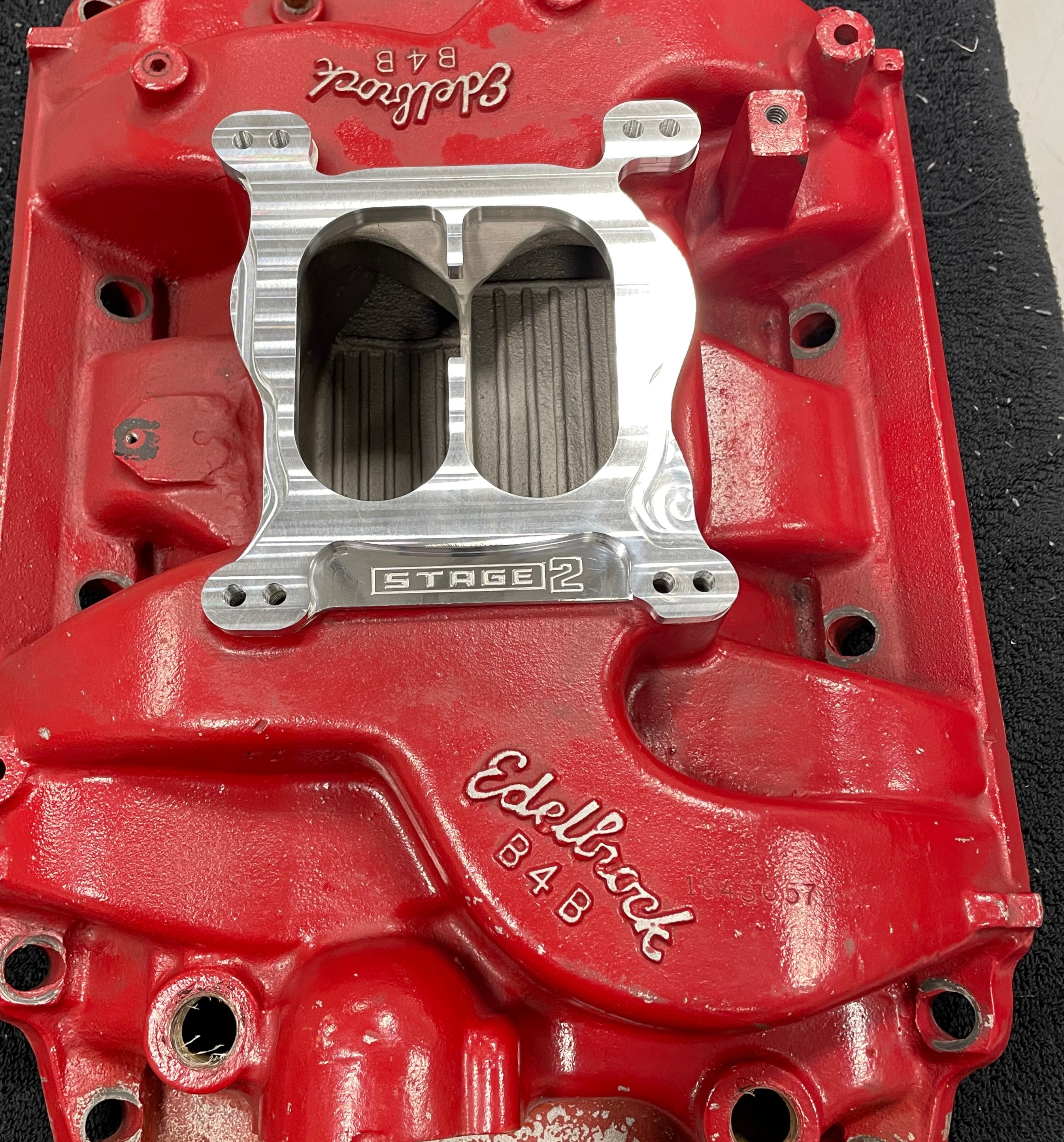 Carburetor Spacer Adapter 455 Buick Edelbrock B4B Intake to Holley Stage2