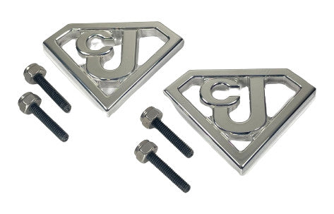 Metal Emblem Auto Fender Badge Set Polished Billet CNC Aluminum “Fits” Jeep