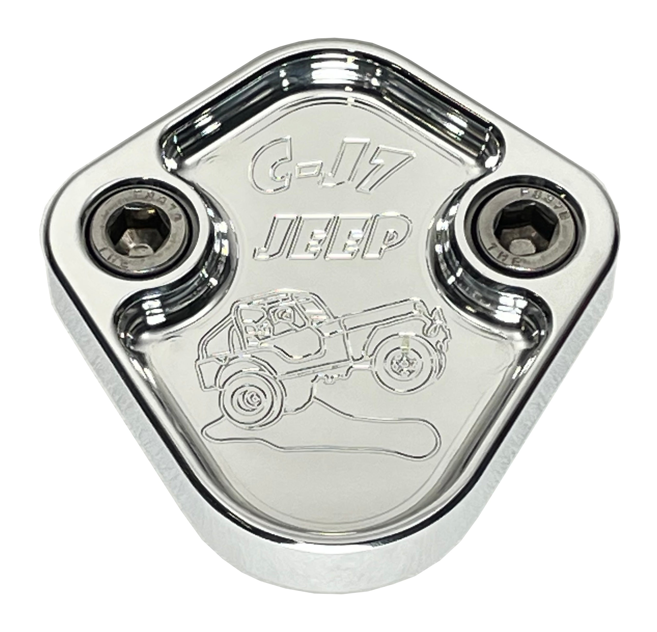 Jeep Fuel Pump Block Off Plates by Mad4Metal for 258 Inline 6 cylinder C-J7