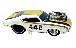 Muscle Machines 1970 Olds 442 Drag Car w Display Case Maisto Item 35236 1:24
