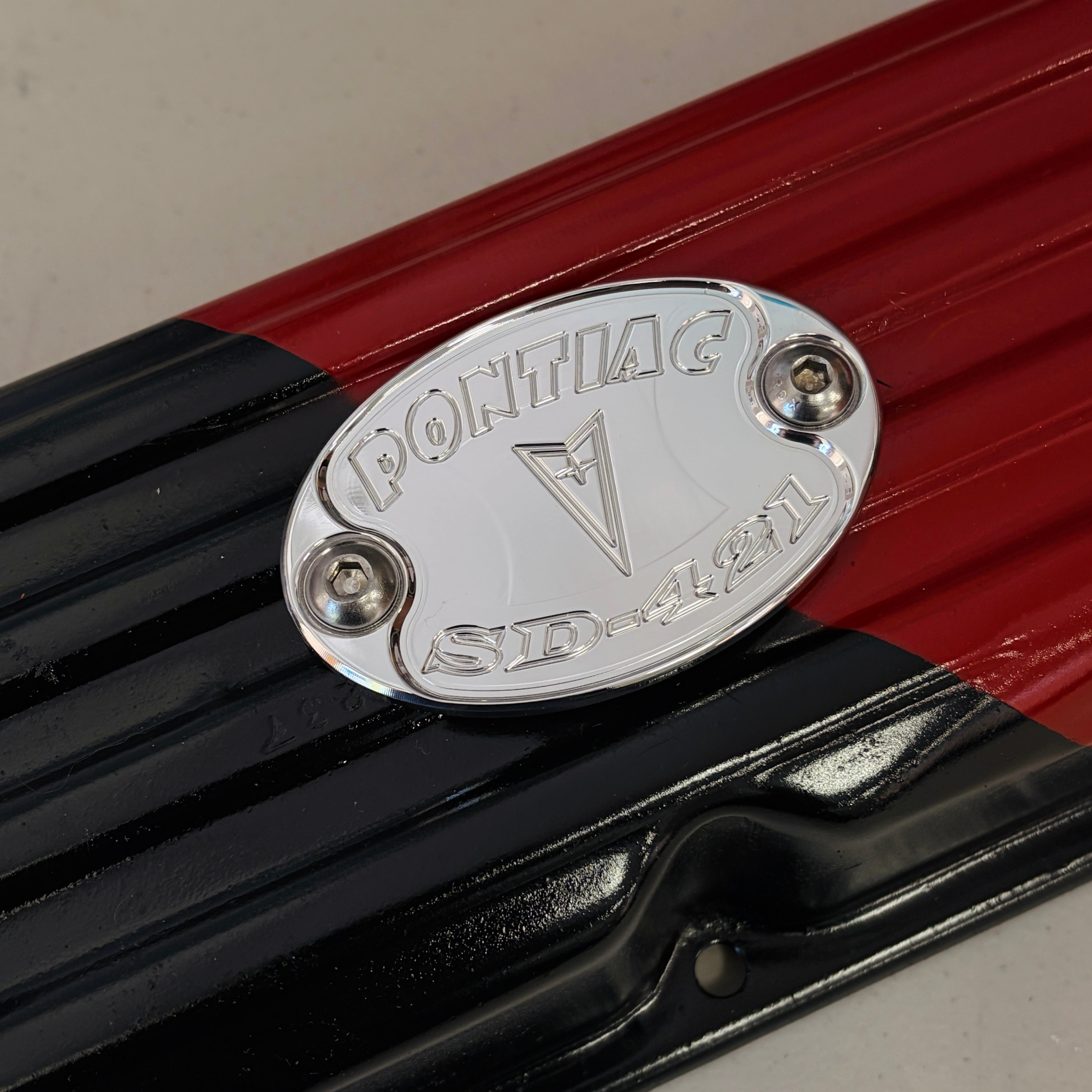 Mad4Metal Pontiac SD-421 Super Duty Billet Aluminum Badge CNC USA