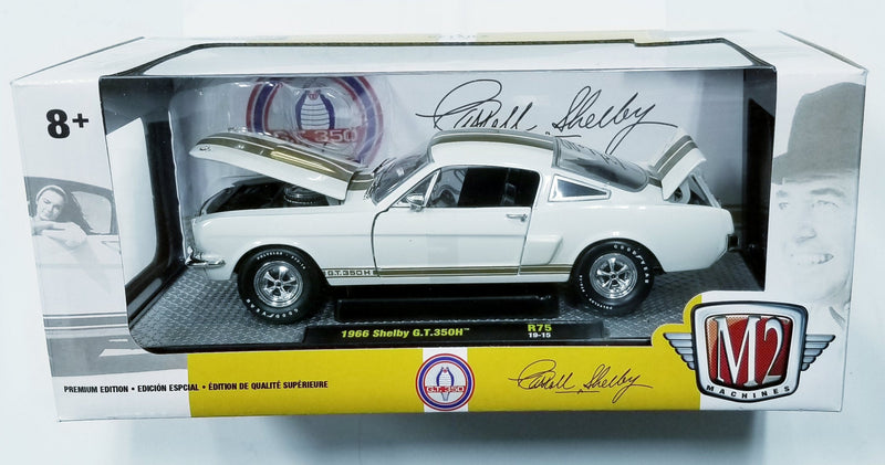 M2 Machines 1966 Shelby GT350H White R75 1:24 - Classic Die Cast Collectible
