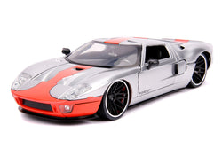 Jada Toys Bigtime Muscle 2005 Ford GT Silver Die Cast Car Item 31324 1:24