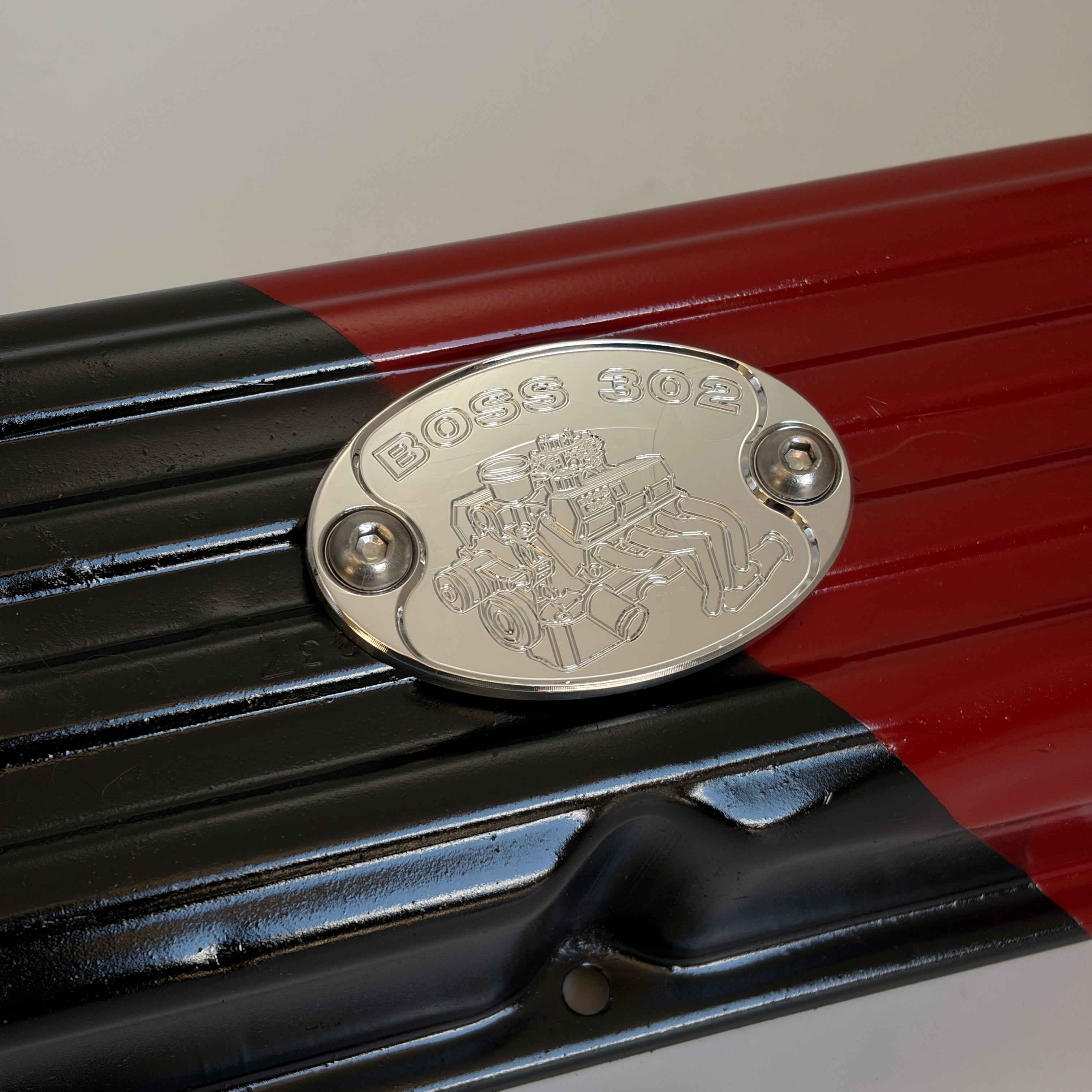 Mad4Metal Ford Boss 302 Billet Aluminum Badge Valve Cover Engine USA