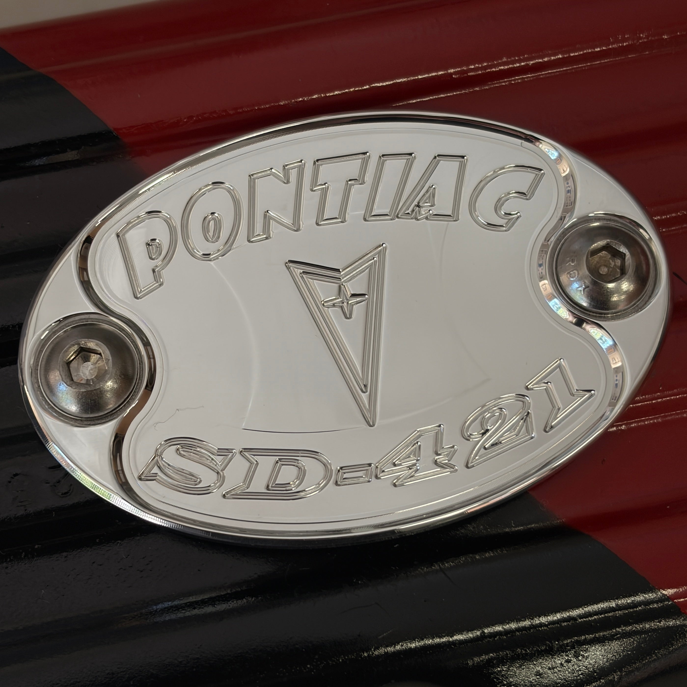 Mad4Metal Pontiac SD-421 Super Duty Billet Aluminum Badge CNC USA