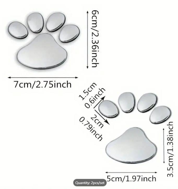 Car Sticker Window Bumper Body Cool Design Paw 3D Animal Dog Cat Footprint Decal PVC