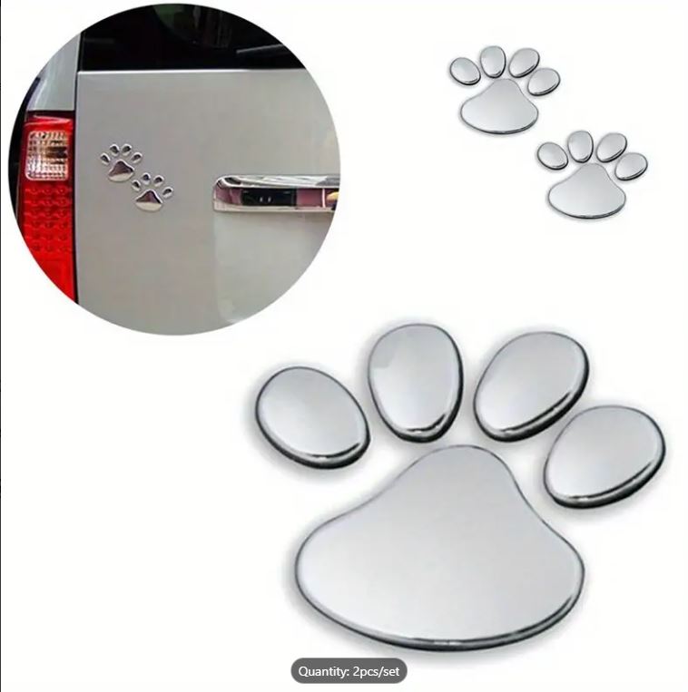 Car Sticker Window Bumper Body Cool Design Paw 3D Animal Dog Cat Footprint Decal PVC