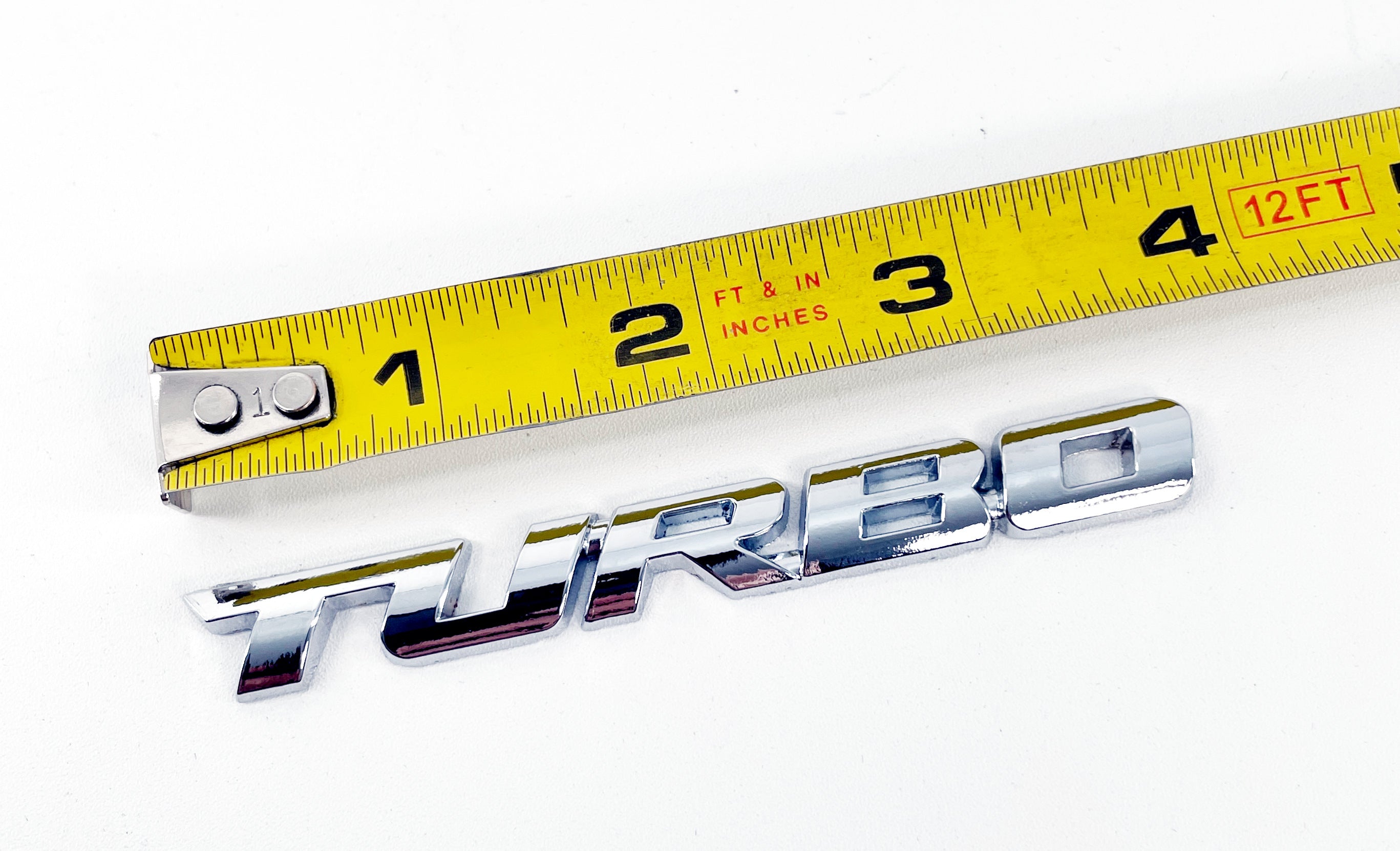 Chrome Trendy TURBO Symbol Automobile Decal Vehicle Metallic 3D Logo Stick On Badge (Copy)