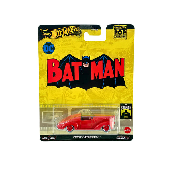 Hot Wheels Premium 1 64 First Batmobile Pop Culture Red Die Cast Model Car