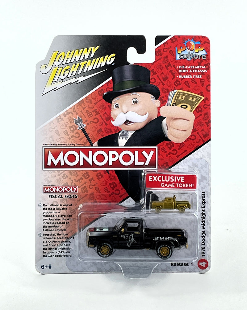 1978 Dodge Midnight Express Johnny Lightning R1 Black Monopoly Die Cast 1:64