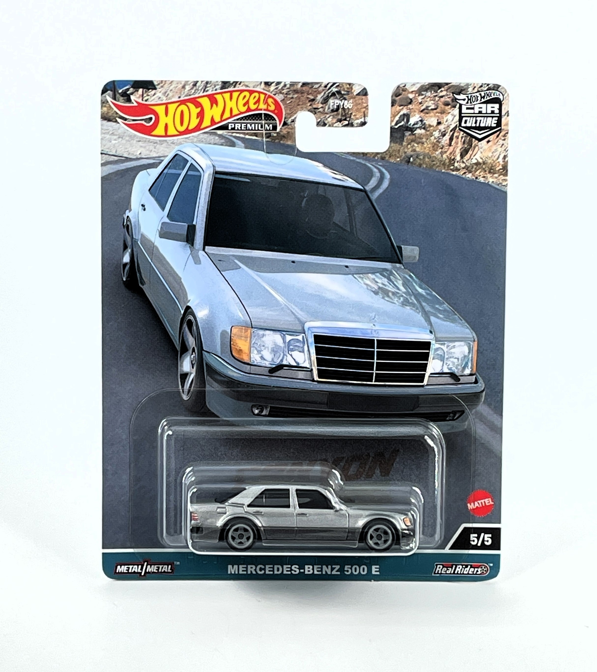 Mercedes-Benz 500 E Hot Wheels Premium Car Culture Silver 5/5 Die Cast Car 1:64