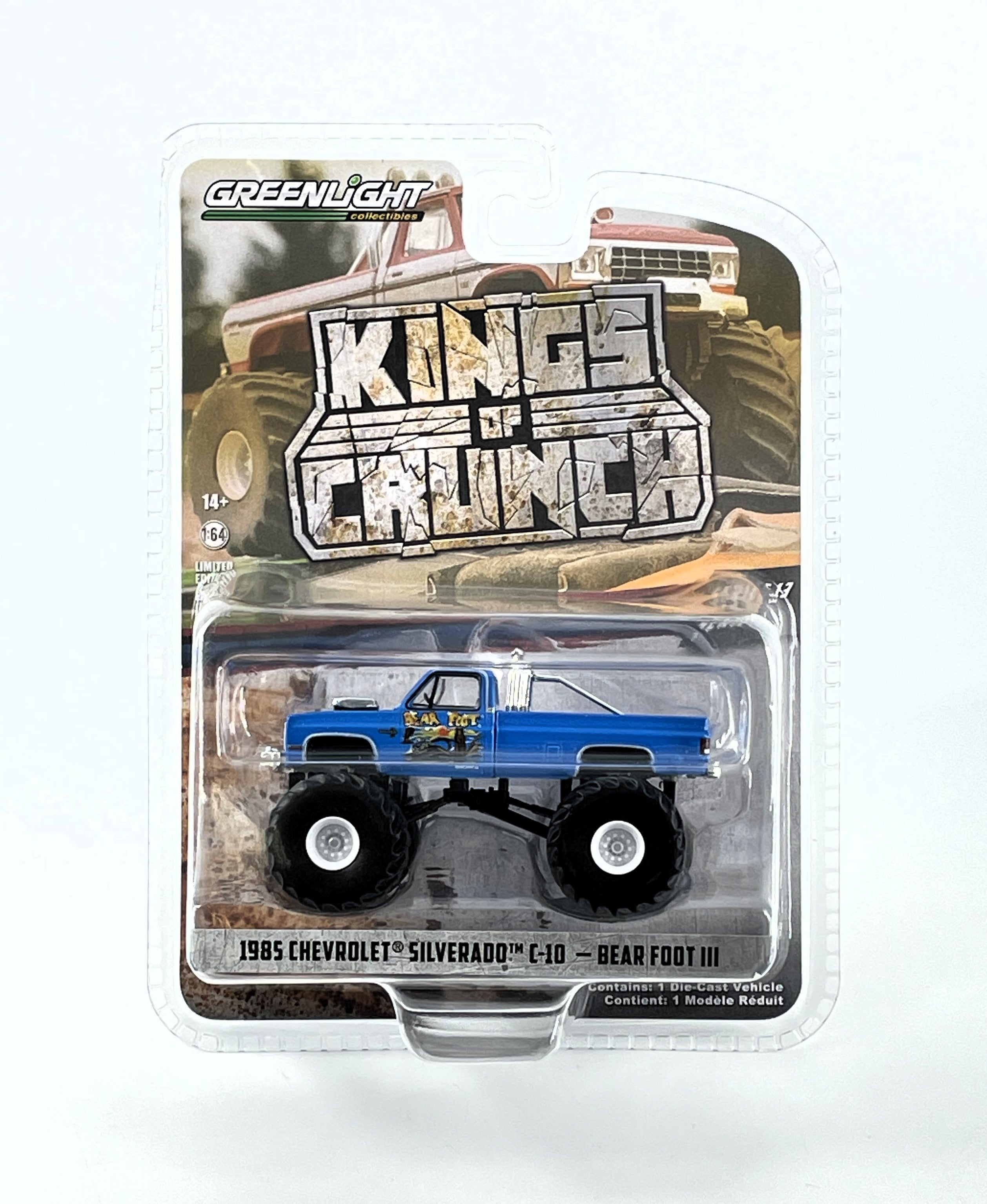 1985 Chevrolet Silverado C-10 Bear Foot III Greenlight King Crunch Blue 1:64