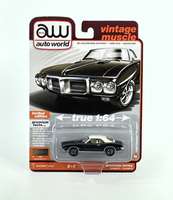 1969 Pontiac Firebird Auto World Vintage Muscle R2VA Espresso Die Cast Car 1:64