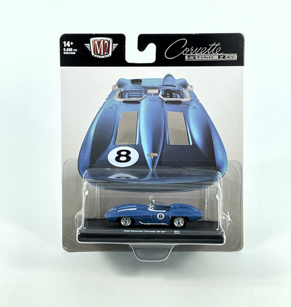 1959 Corvette Stingray XP-86 M2 Machines Auto Drivers Blue  Die Cast Car 1:64