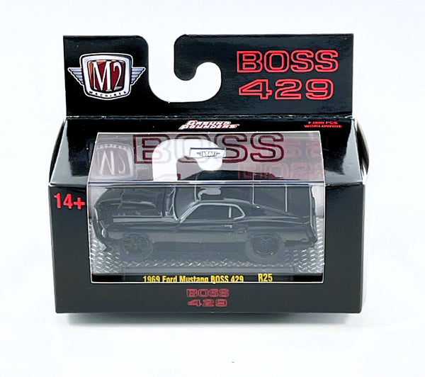 1969 Ford Mustang BOSS 429 M2 Machines Ground Pounders R25 Back 1:64